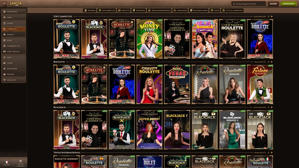 Lanista Casino IT Live-Casino