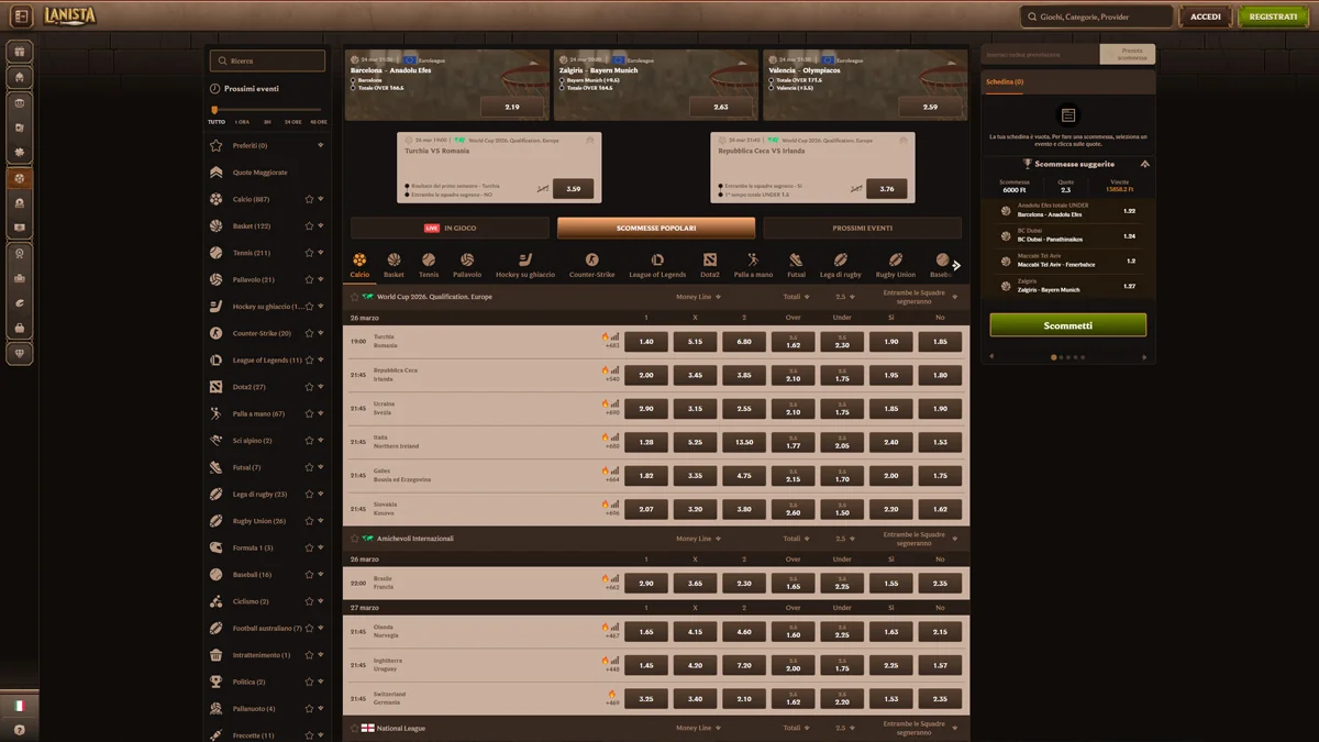 Lanista Casino IT Sports-Betting
