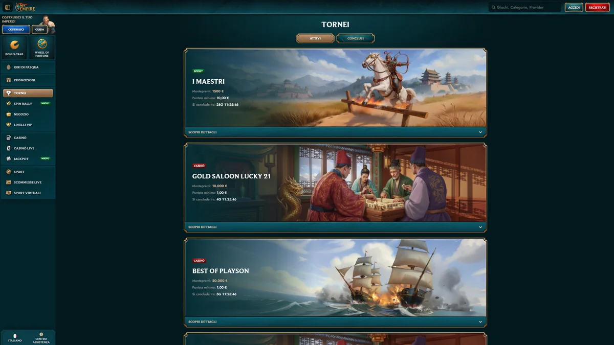 MyEmpire Casino Tournaments