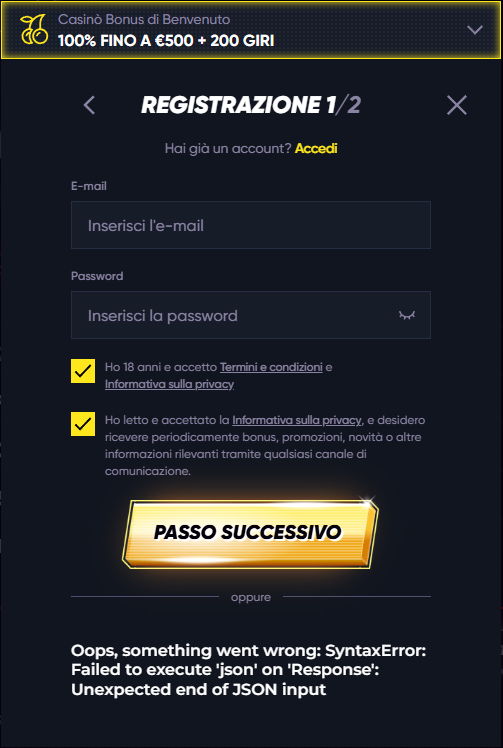 QuickWin Casino IT Register
