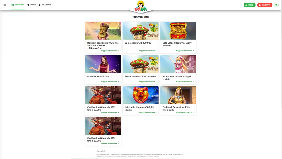 BoaBoa Casino Bonuses