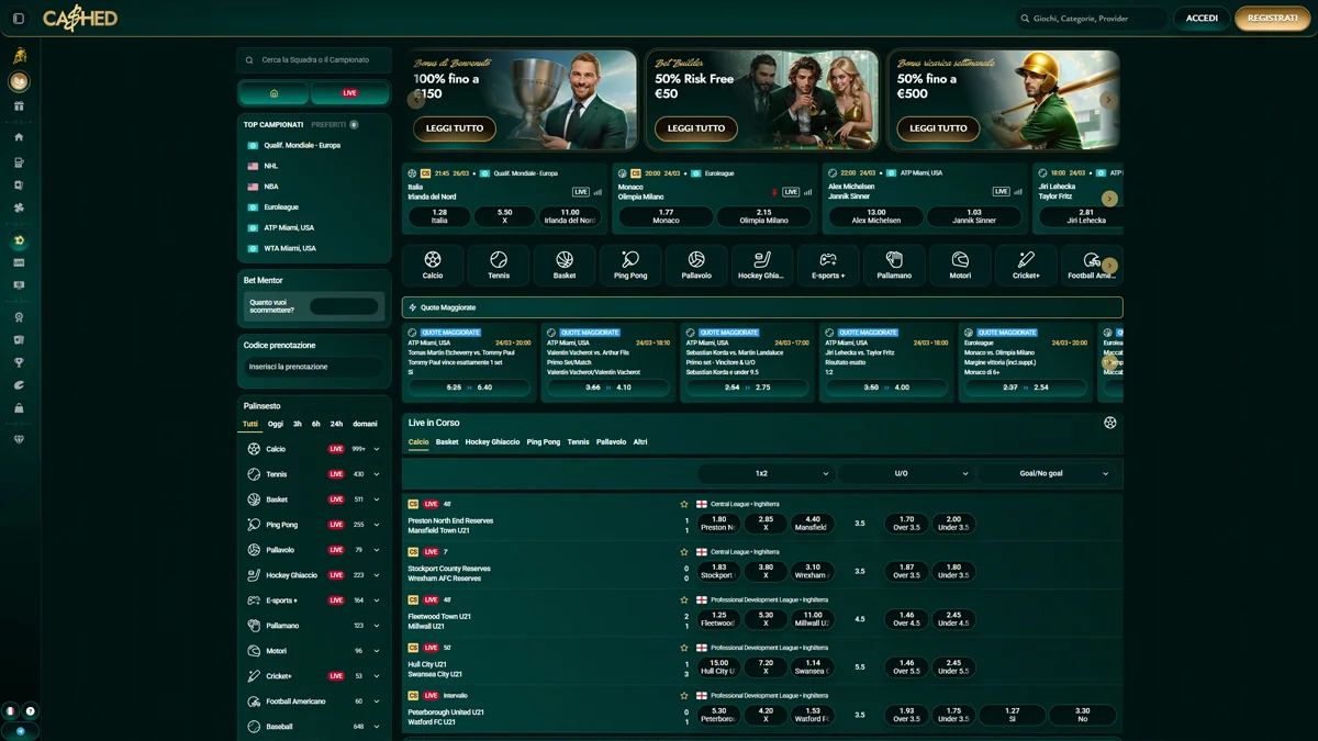 Cashed Casino ITSport-Betting