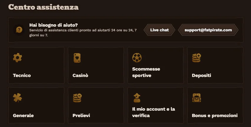 FatPirate Casino Help-Centre