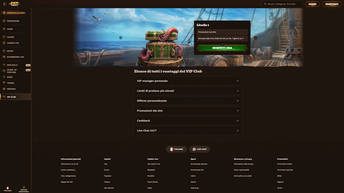 FatPirate Casino VIP