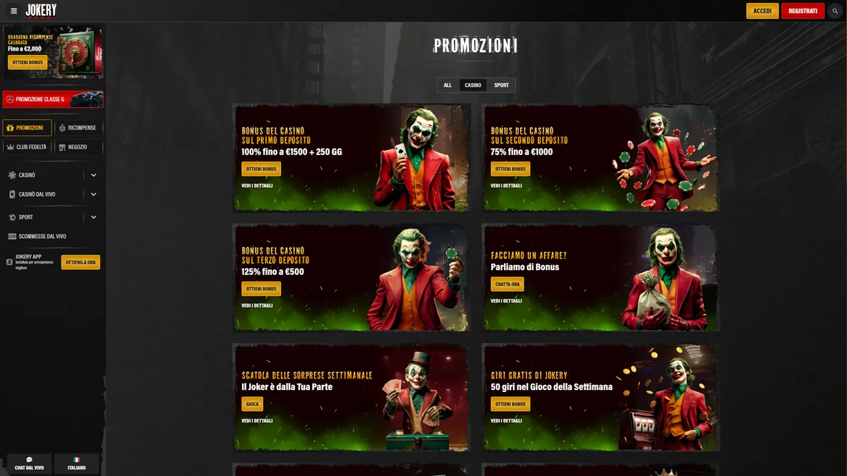 Jokery Casino Bonuses