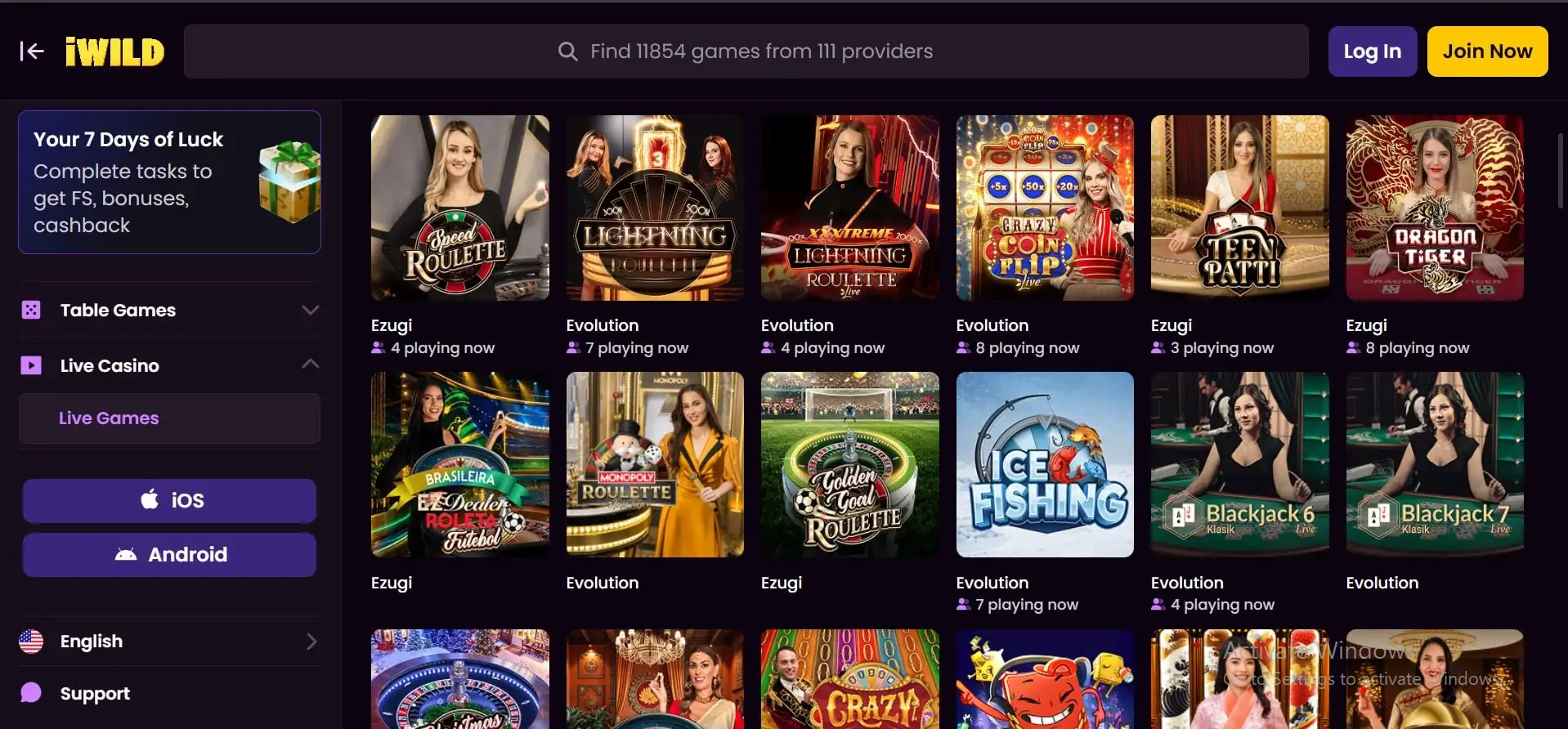 iwild-casino-live-games
