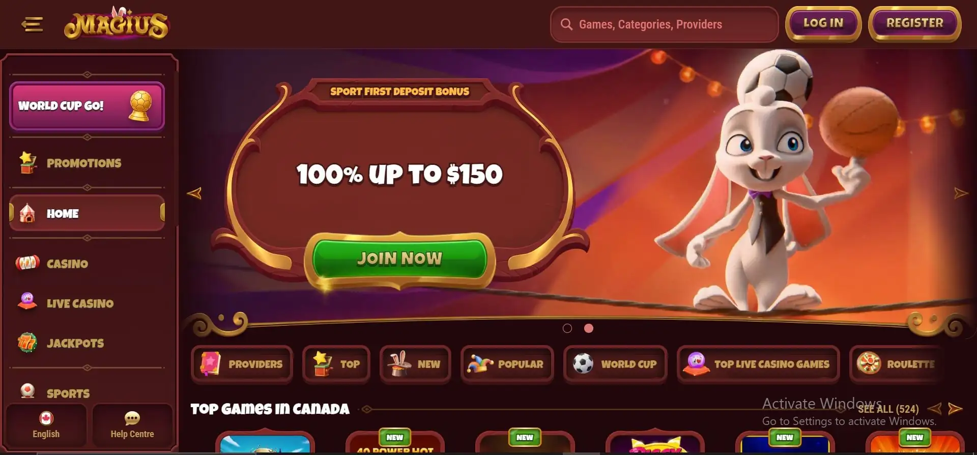 magius-casino-home-page