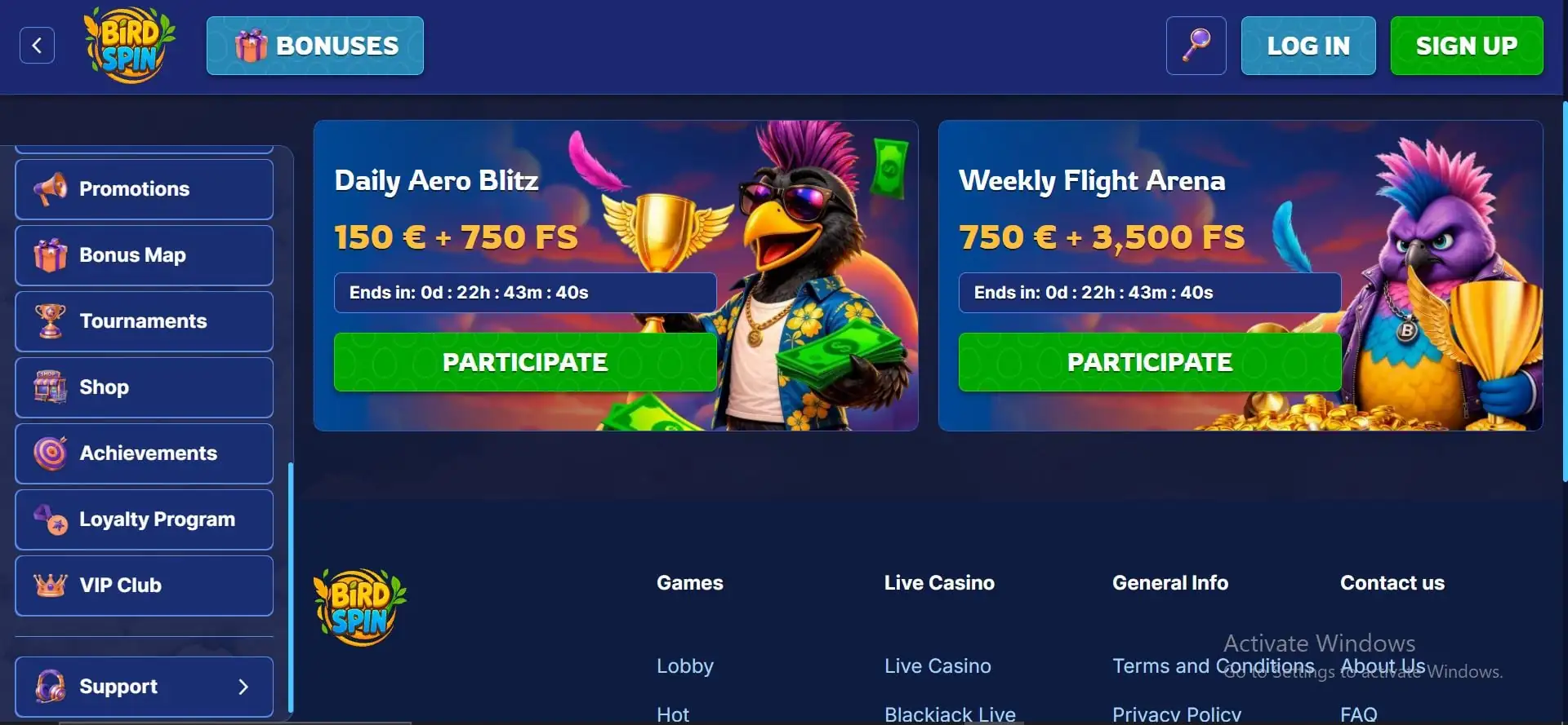 birdspin-casino-tournaments